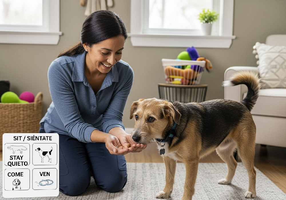 Training dog in Spanish near me